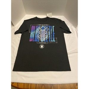 New Boys Blue Beetle DC Comics Black with Logo Graphic Tee Size M